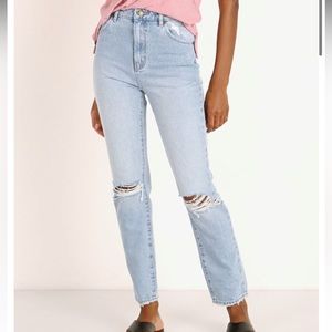 Rollas Dusters Rip Jeans Old Stone size 27